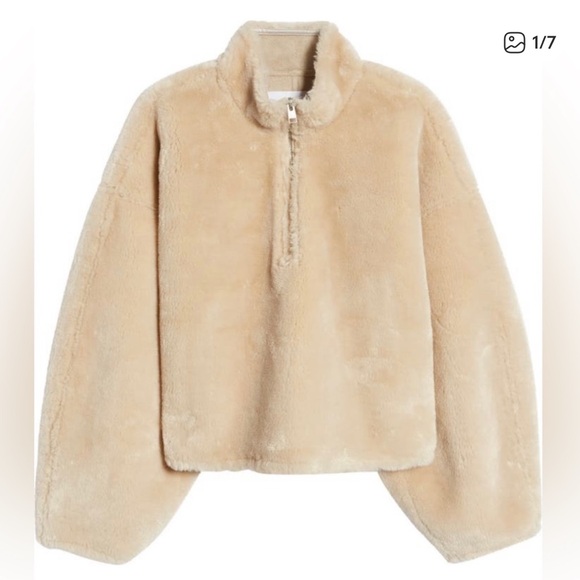 Frame Denim Jackets & Blazers - FRAME faux fur POPOVER jacket Size Small